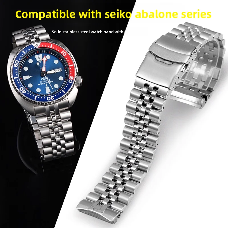 22mm Super Suitable for Seiko SRP777 Turtle watch 316L Solid Stainless Steel Curved End strap SRPA21J1 SRPE99K1 Watch Bracelet