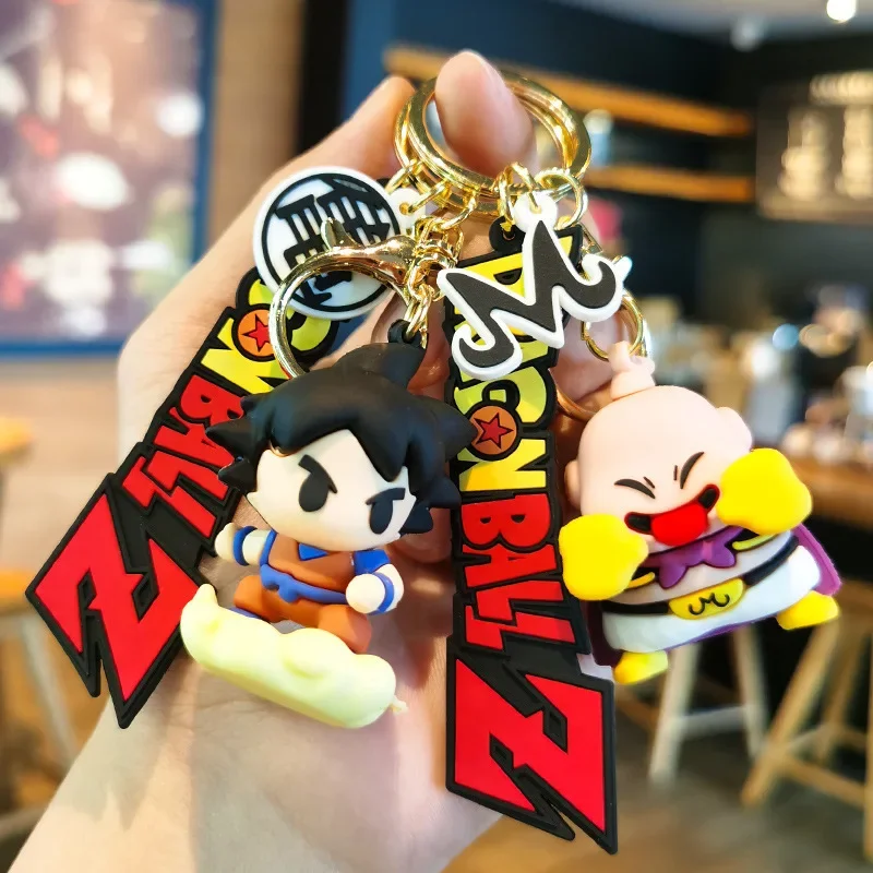 Dragon Ball Q version cartoon anime characters car pendants bag model Sun Wukong turtle hermit Piccolo series keychain
