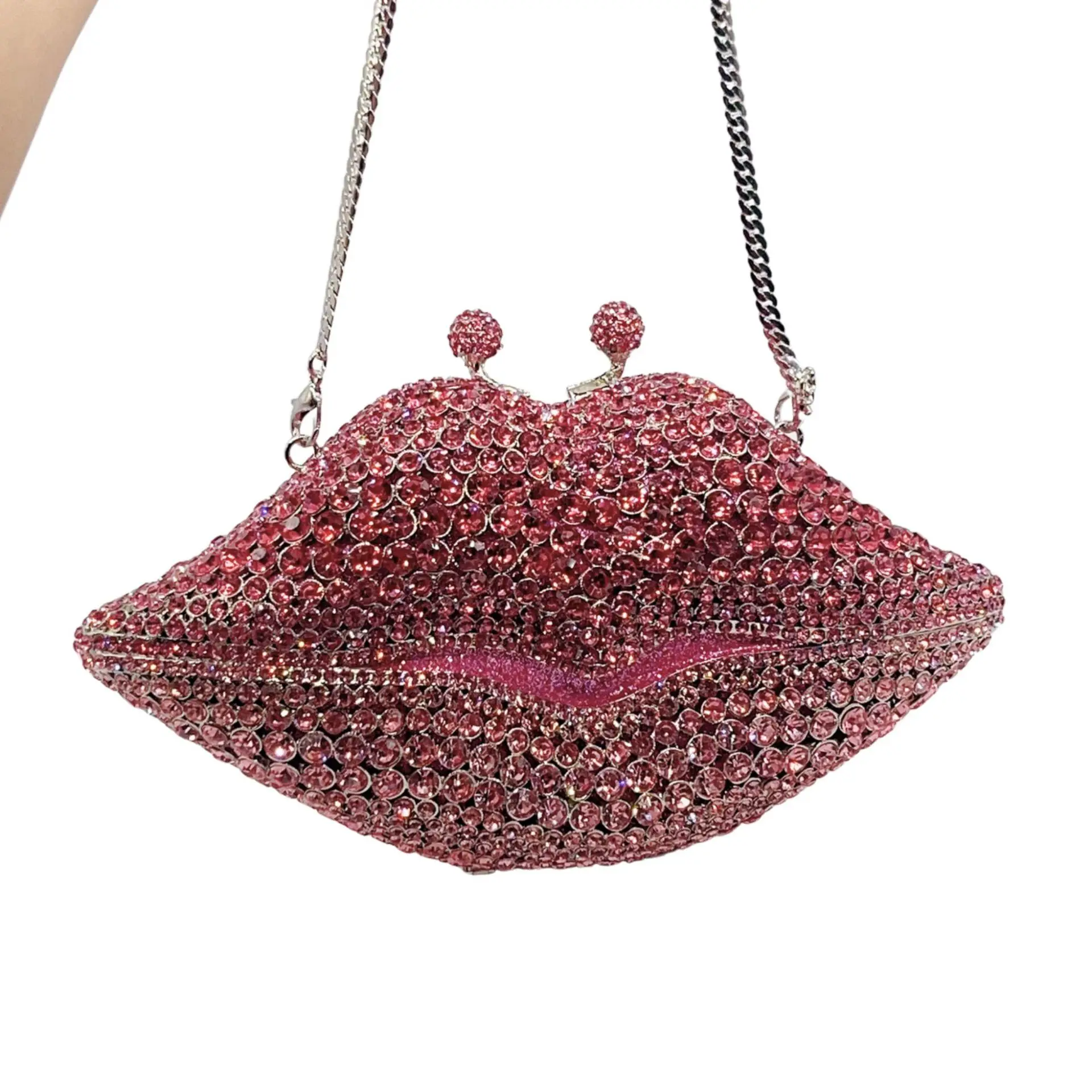 

Arrival Mouth Crystal Evening Bag Yellow/AB Diamond Wedding Bridal Clutches Purses Women
