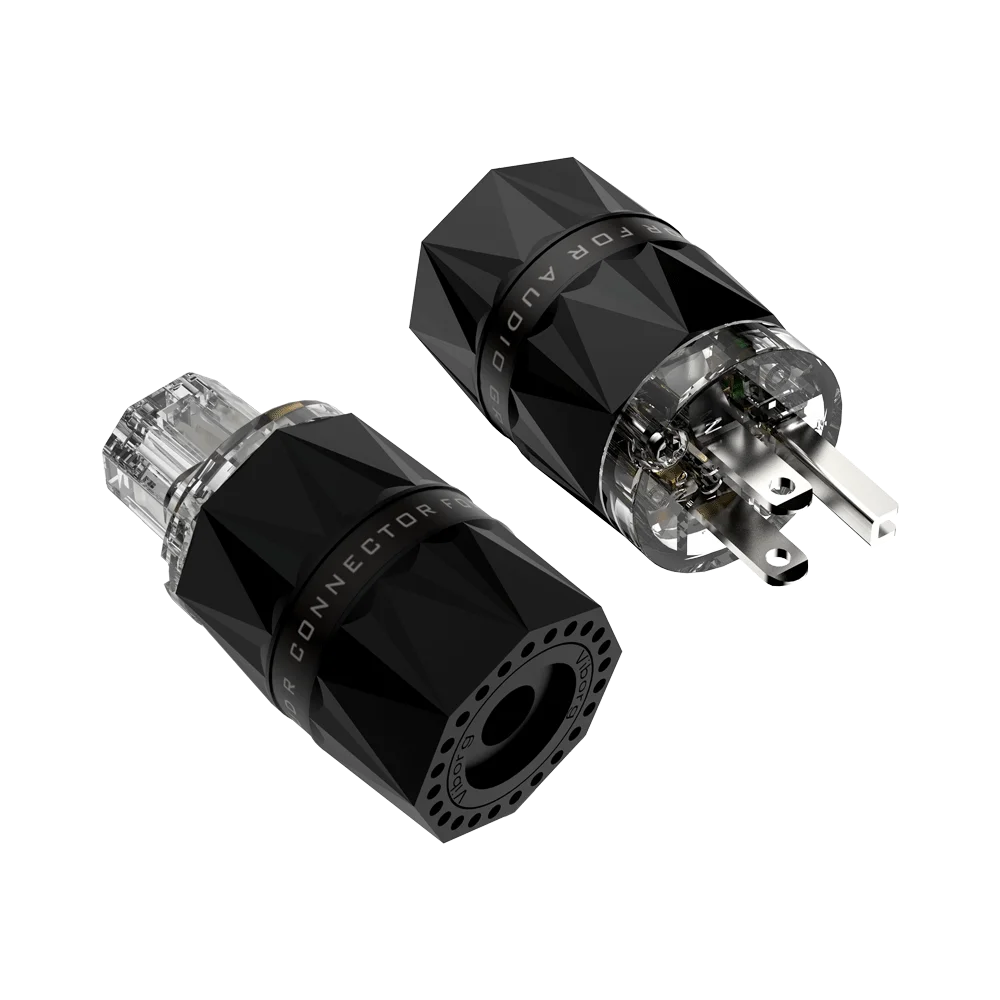 Viborg VM503S VF503S Pure Copper Silver Plated US AC Power Plug Connector for Audio DIY Power Cable view 4