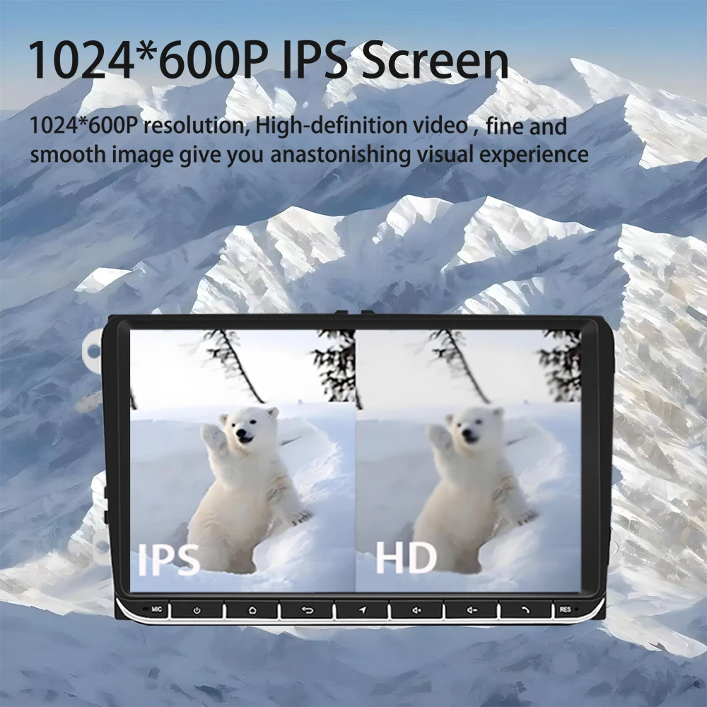 لشركة فولكس فاجن جولف GTR/جولف بلس/باسات (9 بوصة شاشة) راديو السيارة أندرويد 13 اللاسلكية Carplay مشغل فيديو الوسائط المتعددة لتحديد المواقع والملاحة