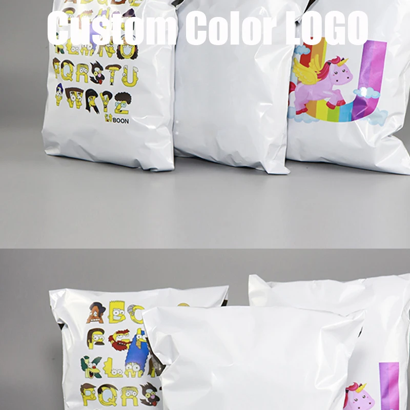 Multi-สีการพิมพ์โลโก้ที่กำหนดเอง Poly Mailer เสื้อผ้า Mailing การจัดส่งกระเป๋าใส่ของ Polymailer