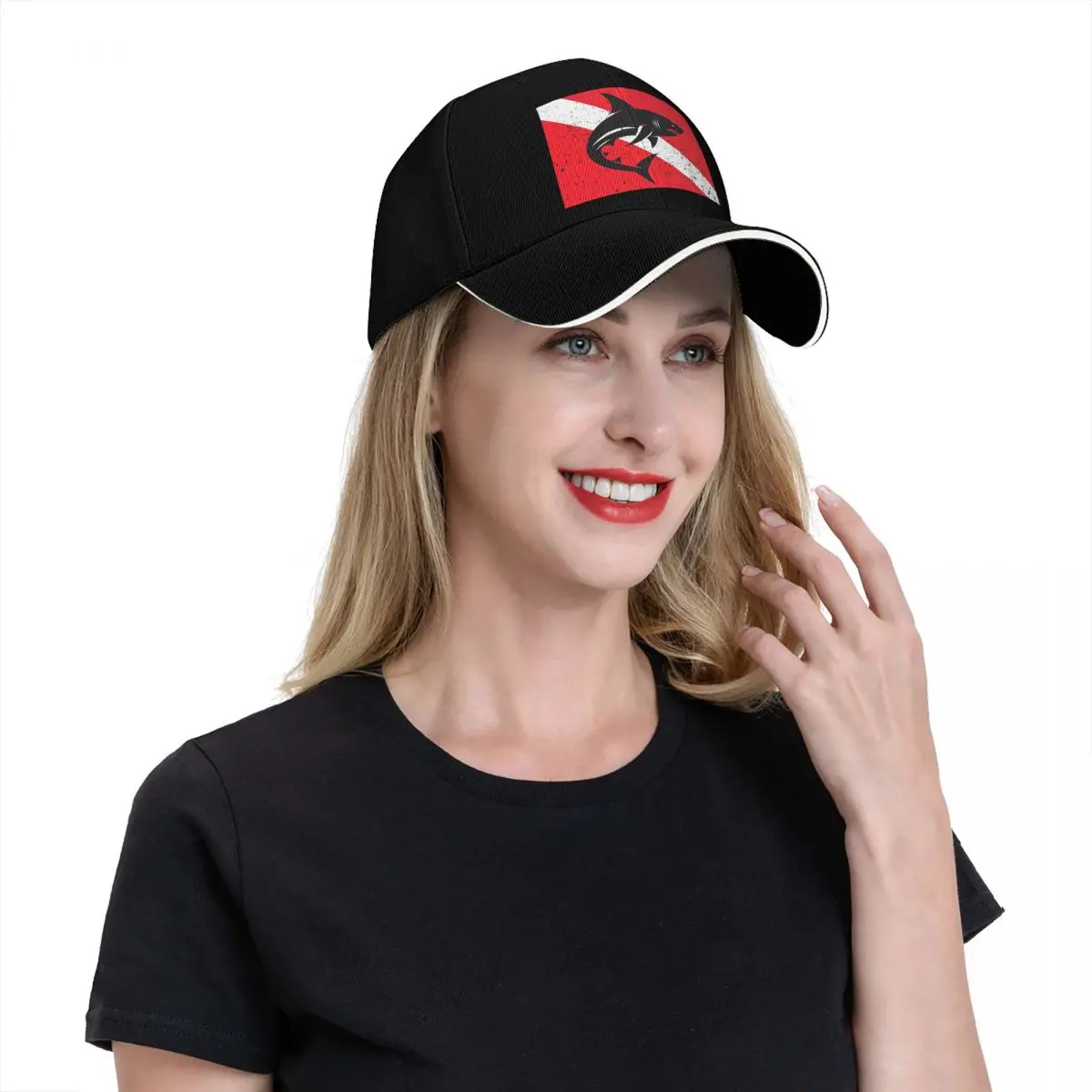 Scuba Diving Dive Flag And Shark Cap Fashion Casual Baseball Caps Adjustable Hat Hip Hop Summer Unisex Baseball Hats