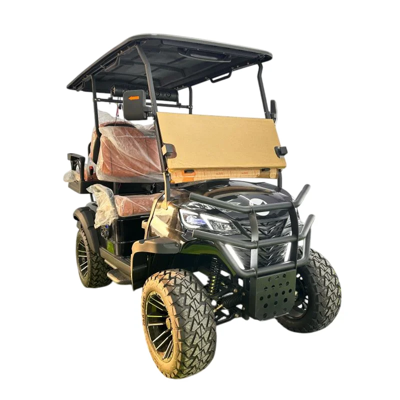 72V 6 Seats Golf Car 5kw Motor Independent Suspension Disc Brake Power Steering 14 Inch Tires Hunting Electric Golf Cart