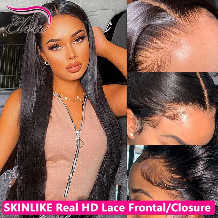 

HD Transparent Lace Front Human Hair Wig 13x4 13x6 Straight Frontal Wig Pre Plucked 5x5 HD Lace Closure Wig Bye Bye Knots Wigs