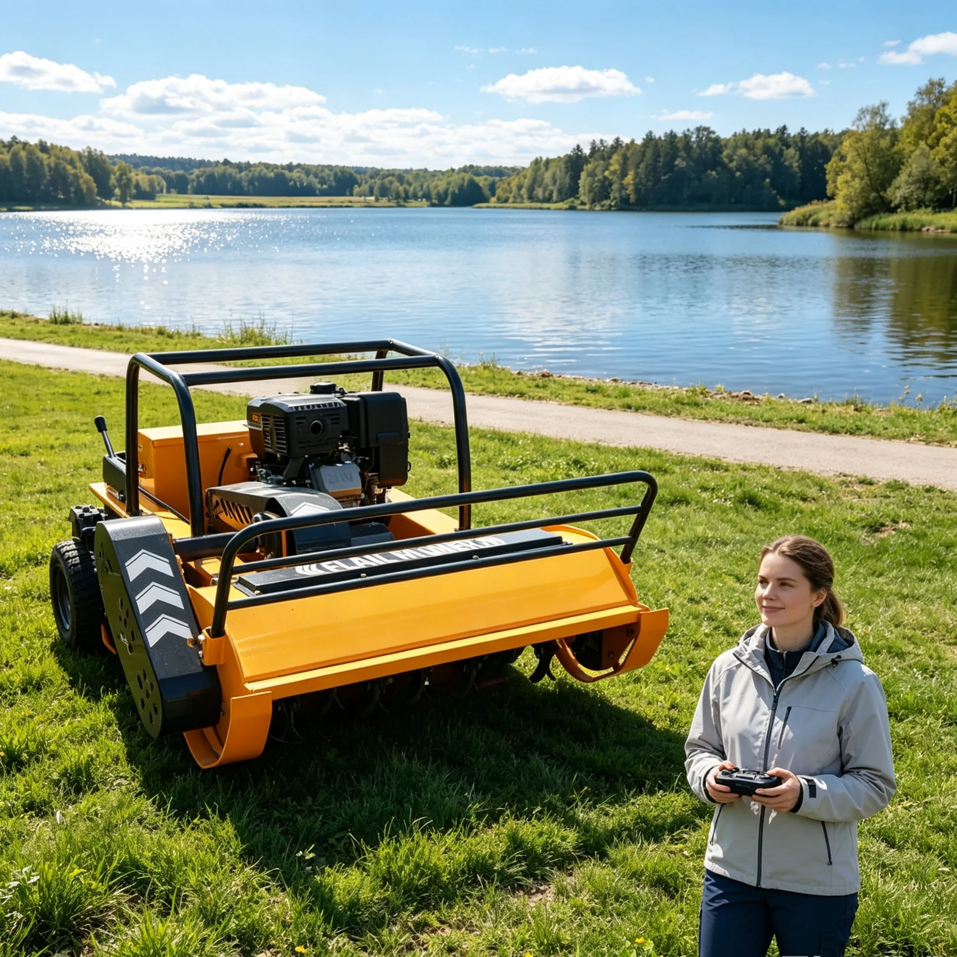 Customized Strong Climbing Ability Slope Orchard Trimming 800S Remote Self‑propelled Lawn Mower