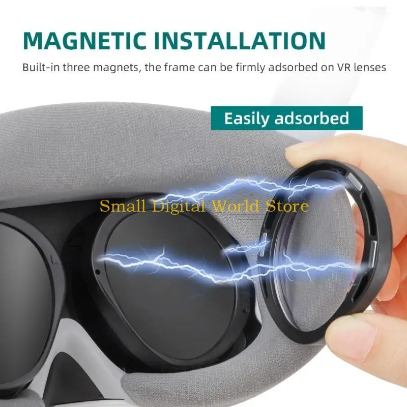 77UB Thinner Myopia Lens Insert Suction Frame for Pico 4 Headset Professional Myopia Transparent Lens Insert