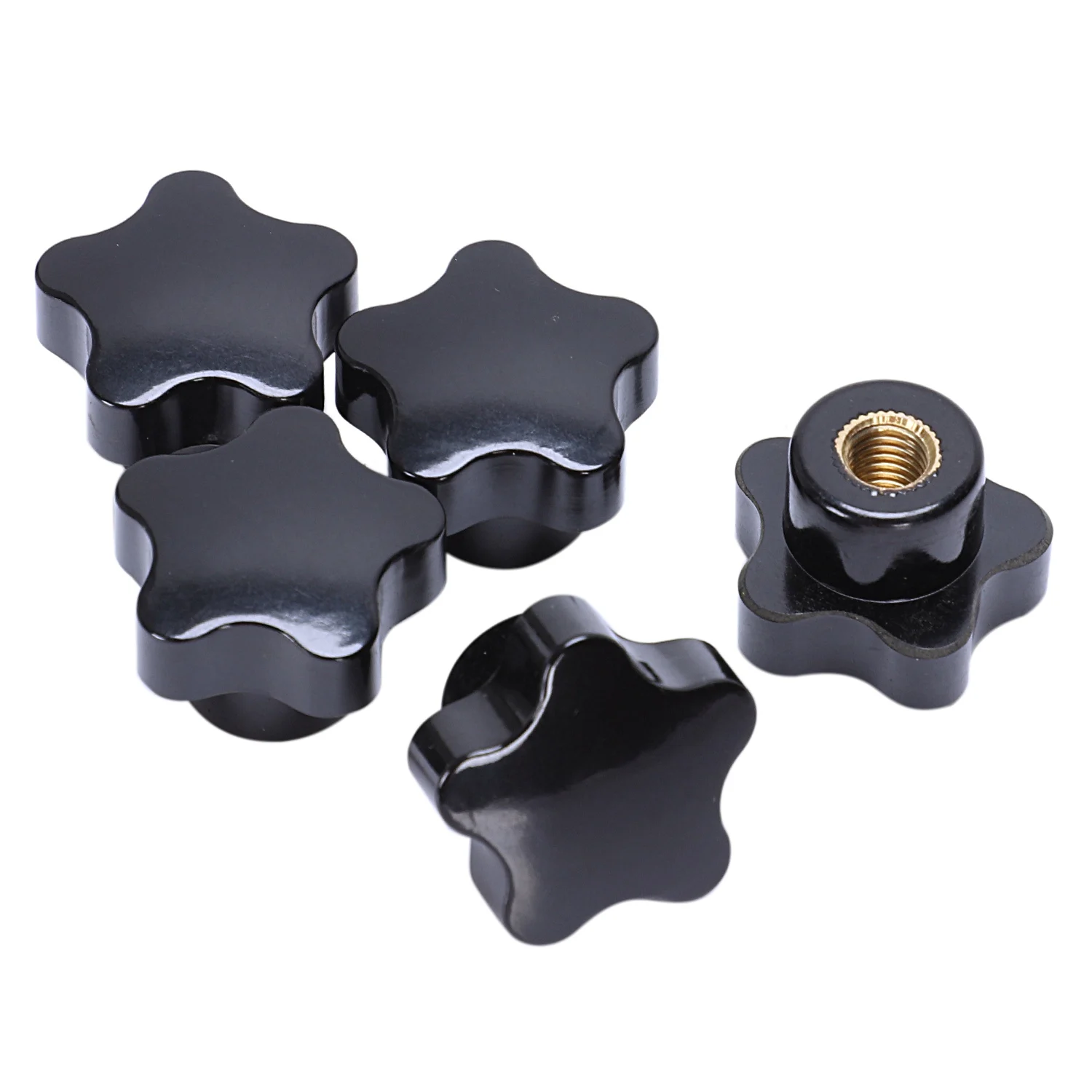 5Pcs M8 Female Thread 32mm Star Clamping Nuts Knob Grip Handle