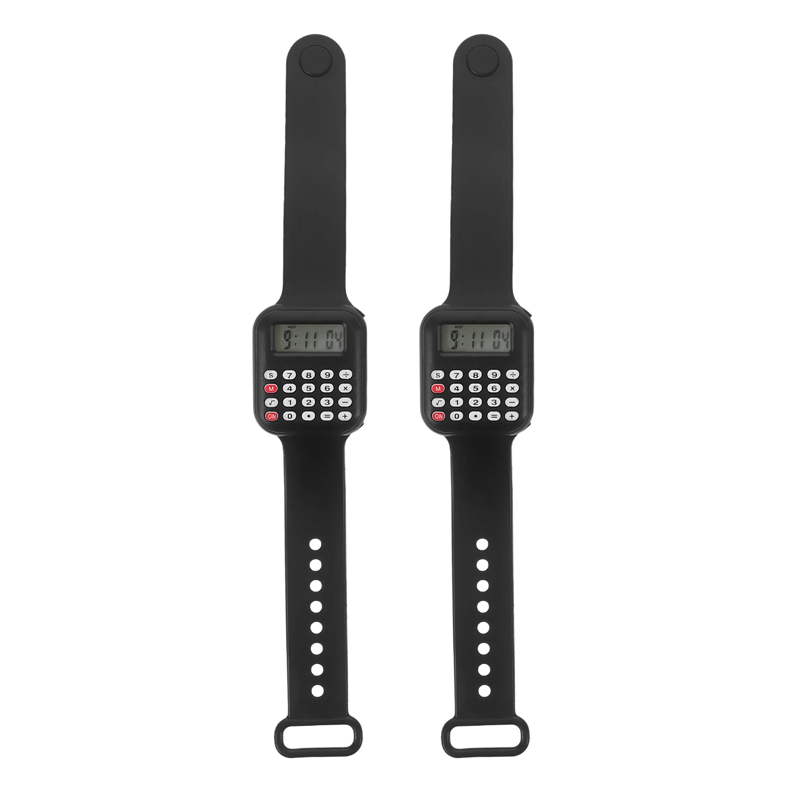 

2 Pcs Calculator Watch Child Wrist Boy Calculation Watches Toy with for Kids Pvc Girl Toys Toddlers