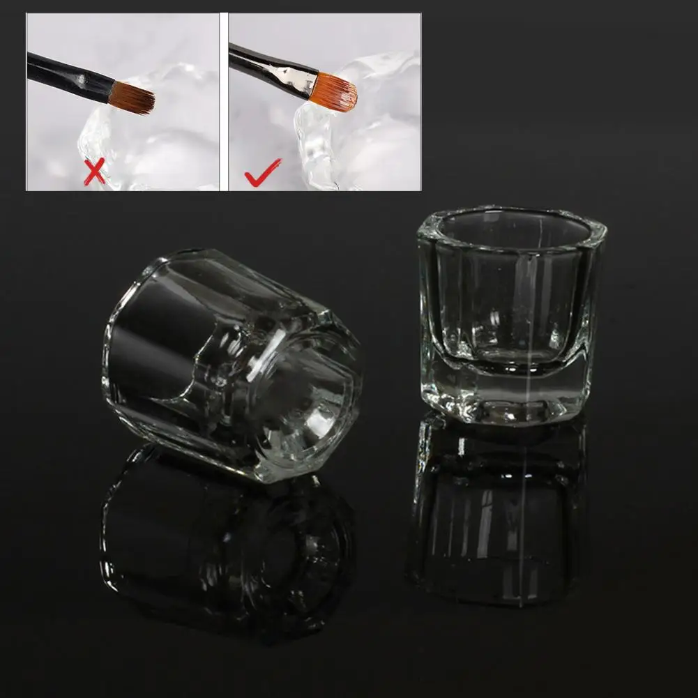 Nail Dappen Dish Good Portable Nail Liquid Glassware Nail Art Liquid Powder Dish Glass Cup Nail Supplies