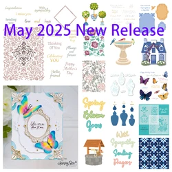 Honey Bee Great Greetings Wishing Well Dies Stamps Stencils Lovely Floral Chinoiserie Stand Alone Jar Die DIY Card Scrapbooking