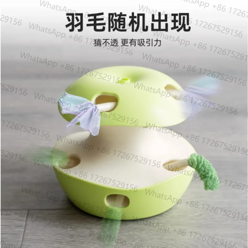 New Cat Electric Toy  Shape butterfly Caterpillars on the Upper and Lower Layers Can Be Selected to Tease the Cat Stick