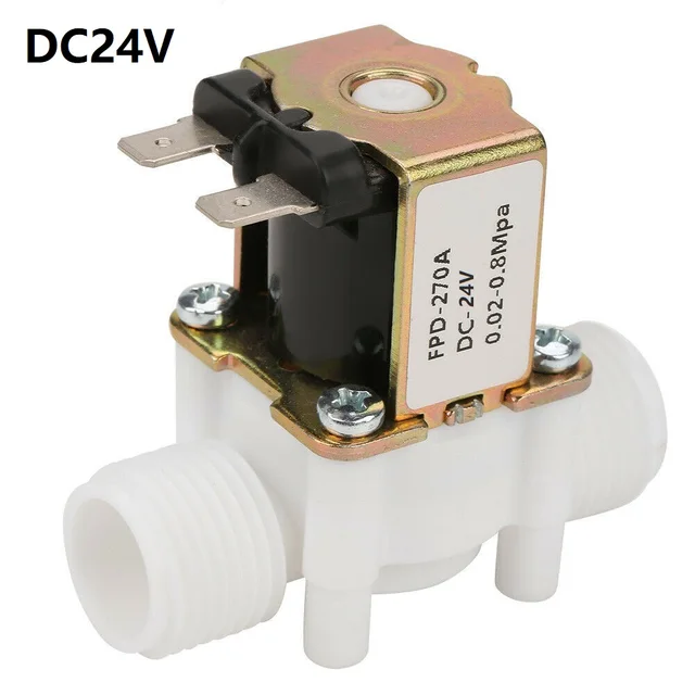 Elettrovalvola Normally Closed 1/2 Thread Solenoid Valve Water Control Device Plastic Housing 12V 24V 220V 0.02-0.8 MPa Range Pneumatica — dettaglio 1