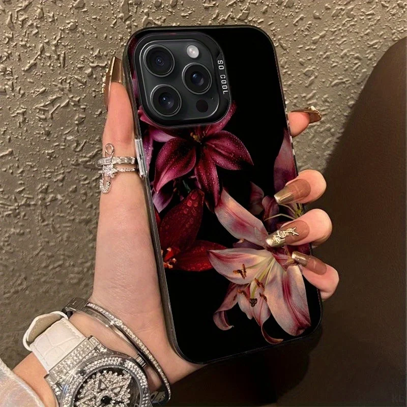 Schöne Lilien-Blumen Hülle für Samsung Galaxy S25 S24 S23 S22 S21 Ultra Plus FE A56 A16 A15 A35 A55 A34 A54 A53 A33 A26 Cover