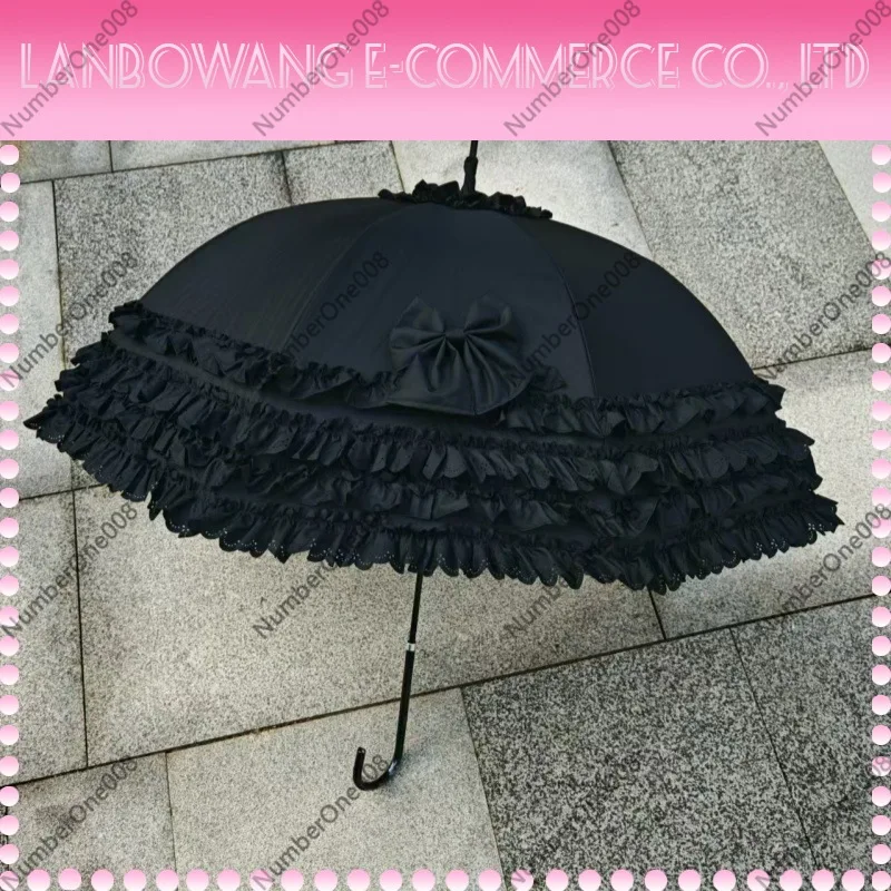 Lolita Style Umbrella Vintage Sun Umbrella Lace Parasol UV Protection Multilayer Ruffle Frilly Umbrella for Women