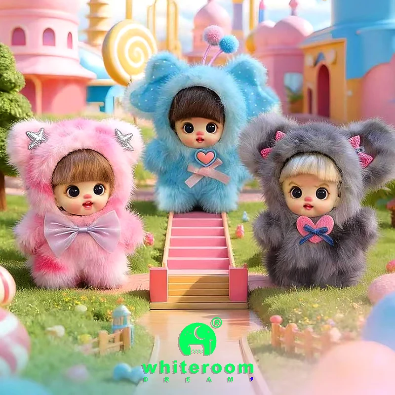 

Doll accessori Furry Animal Mini Doll Plush Toy BJD Pendant Mobile Phone Lanyard Backpack Autumn Winter NewYear Gift Girl Plush