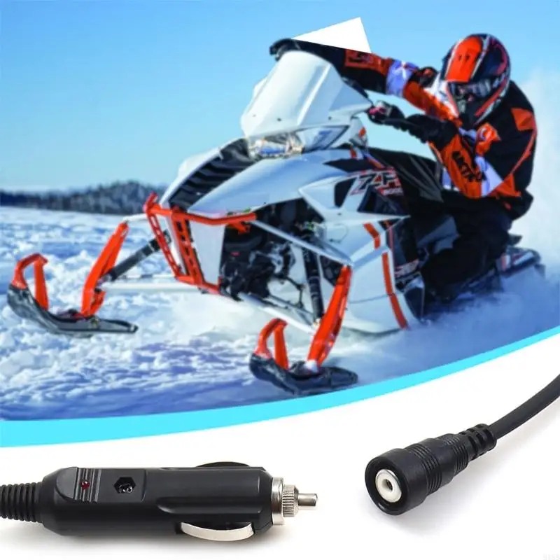 

2026 New Reliable 12V Cigarettes Socket To Connector Power Cord For Snowmobile Helmets Winter Sports Heating Equipment