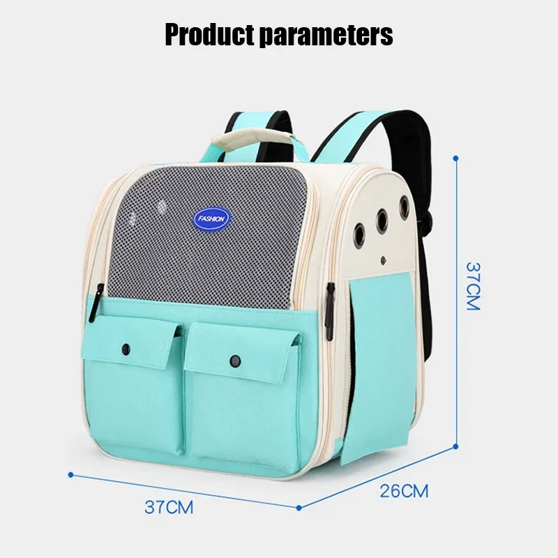 Imagem -02 - Bolsa Portátil Expansível para Animais de Estimação Mochila Grande Gato Bolsa Dobrável ao ar Livre Design Ventilado Cães Pequenos