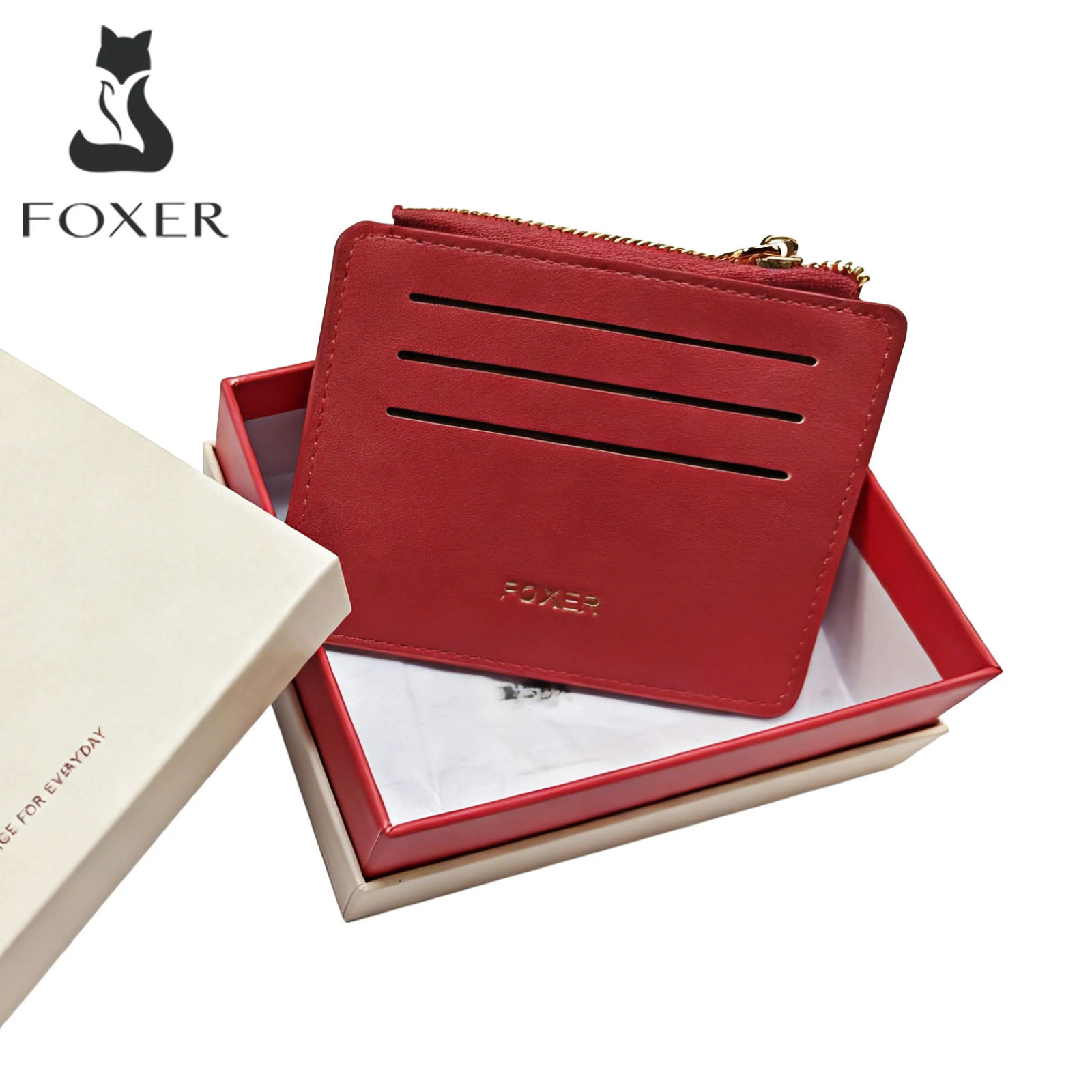 

FOXER PU Leather Short Wallet for Women Luxury Female Slim Card Holder Multi-card Solds Elegant Coin Bag for Bank Card Best Gift