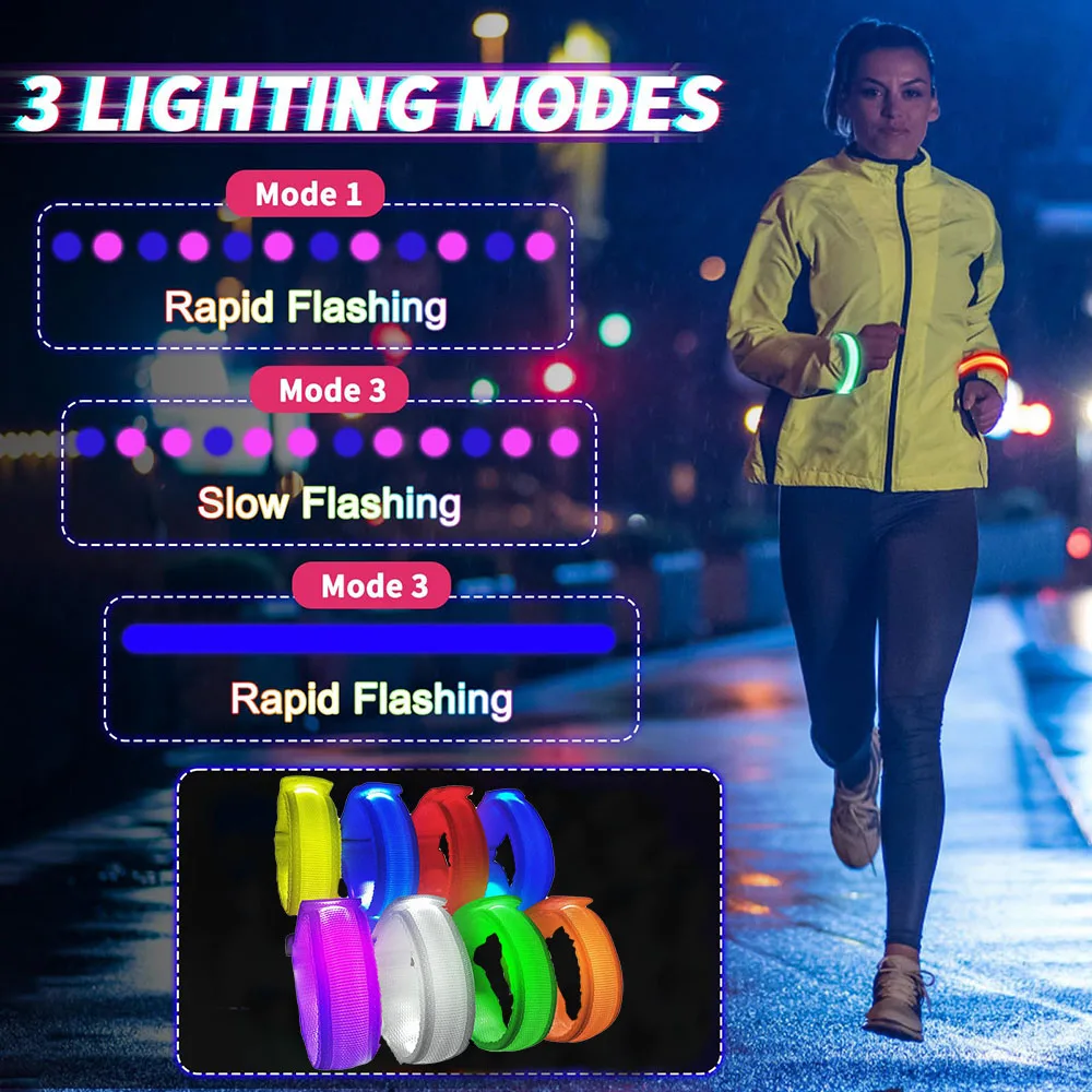 8-64Pcs Led Luminous Bracelet Light Up Bracelet Wristband for Kids Flashing Sports Wrist Strap Glow InThe Dark Party Supplies