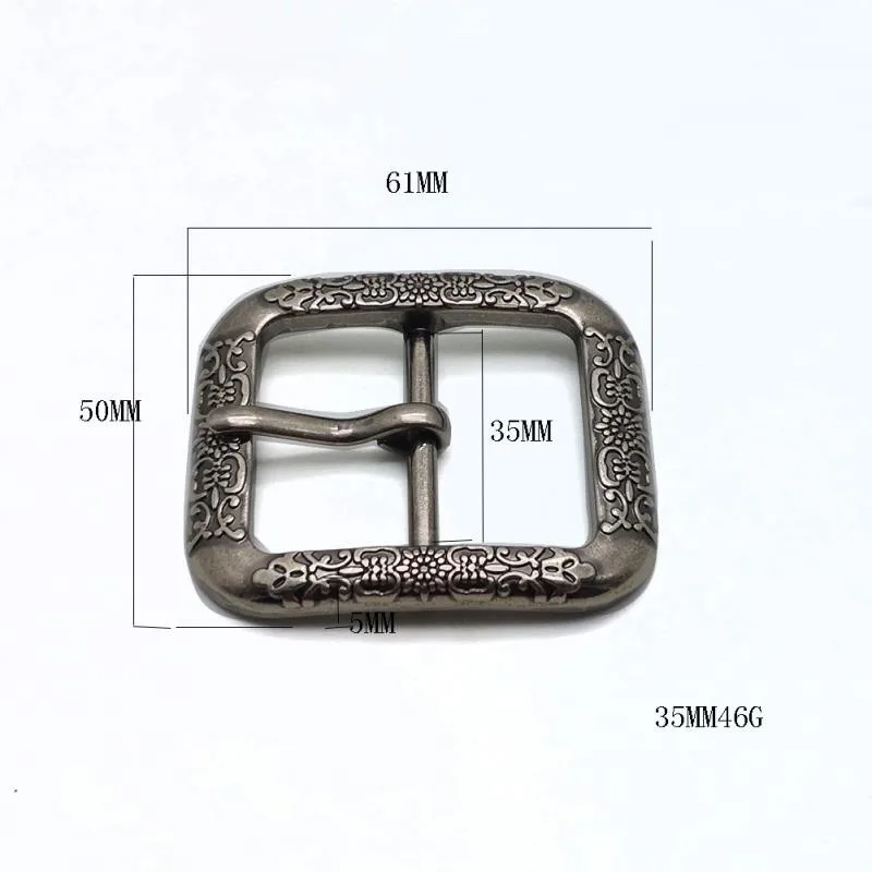 Carved Belt Buckle Vintage Oriental Carved Belt Vintage Silver Cyan Needle Buckle Zinc Alloy Belt Buckle