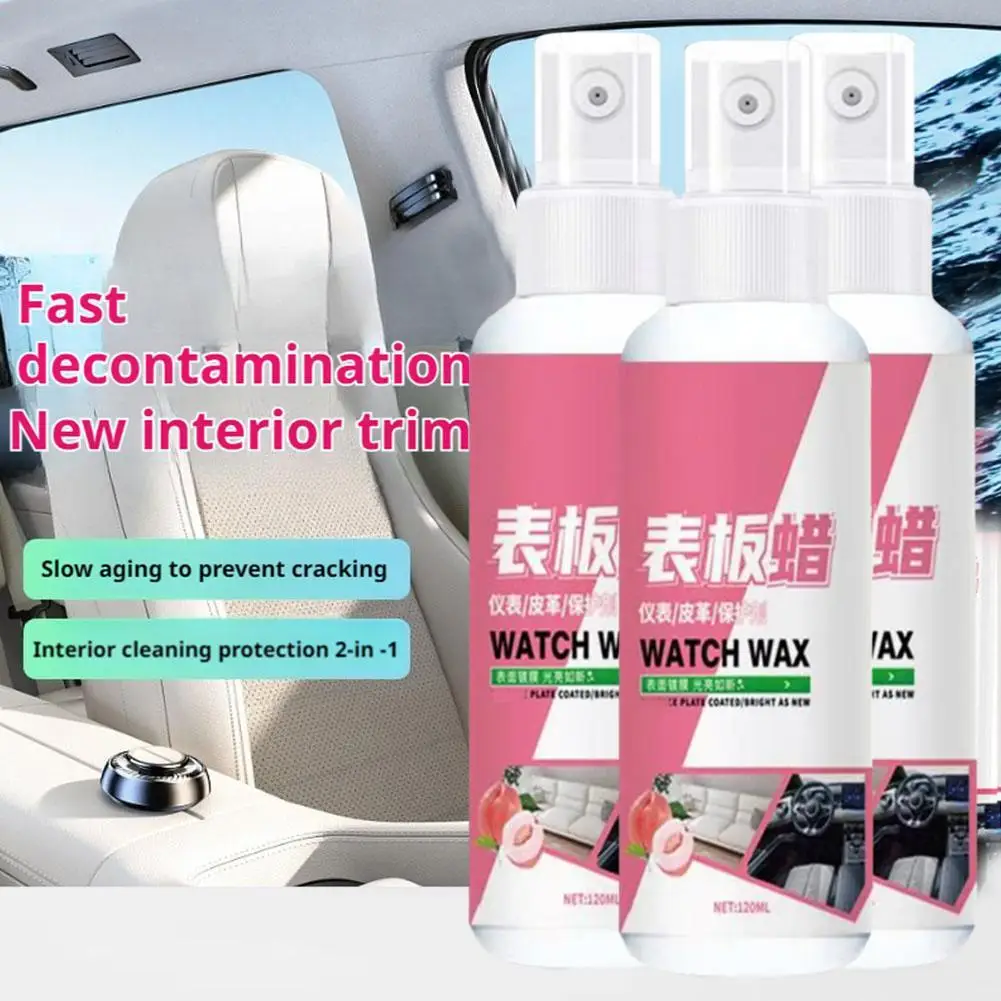 

120 мл профессиональный спрей для автомобильного покрытия, чистка сидений на приборной панели, пылезащитное обслуживание, полировка, паста для покрытия, чистка автомобильной кожи