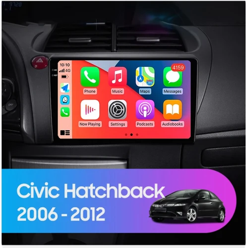 Imagen 2 del producto Android 14 Carplay Radio de coche para Honda Civic Hatchback 2006 - 2012 navegación GPS reproductor Multimedia wifi + 4G estéreo Auto DSP 2DIN