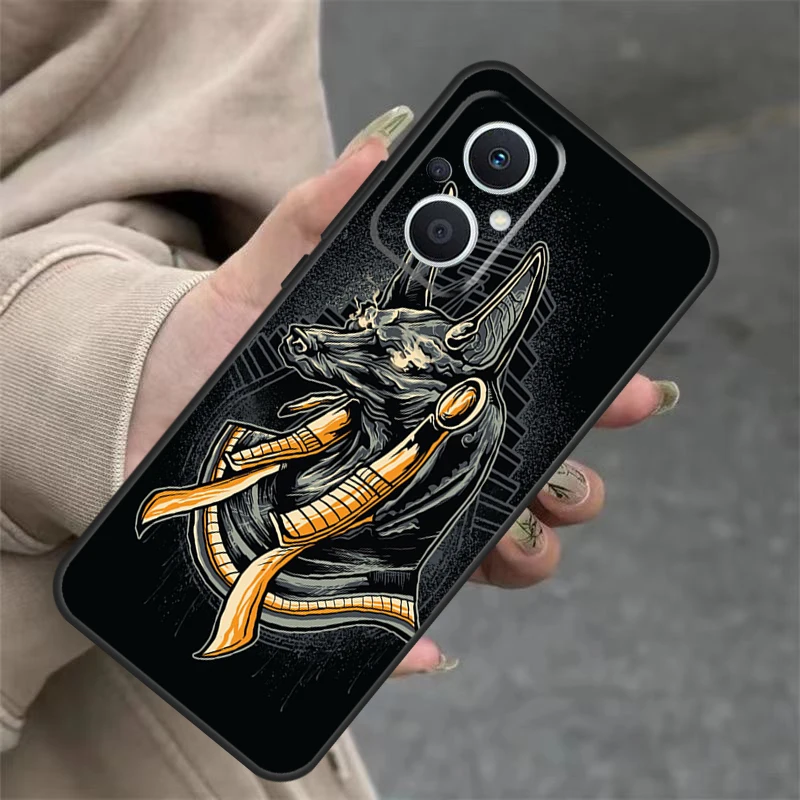 Anubis Egyptian God Case For OPPO Reno 11 11F 10 Pro 4Z 5Z 8T 5 6 7 8 Lite OPPO Find X5 X6 Pro X2 X3 Lite Cover