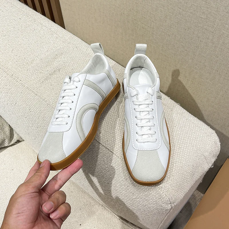 

Small White Sports Shoes Women Stripes Strappy Sneakers Genuine Leather Sapatos Femininos De Luxo Handmade Zapatos Para Mujeres