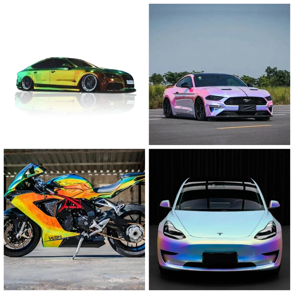 

Голографическая радужная пленка в рулонах виниловой пленки для автомобильной пленки, виниловая HD тонировочная пленка