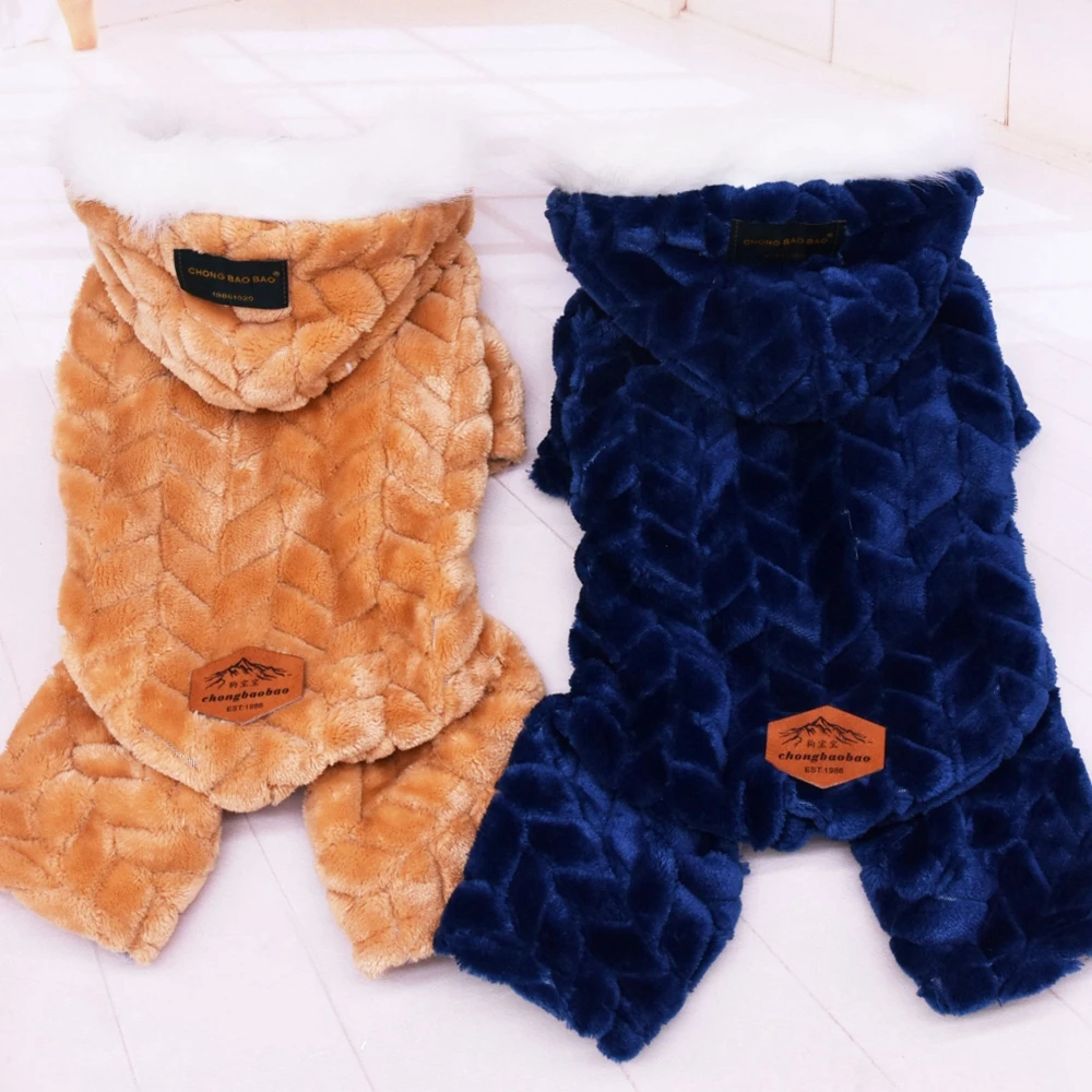 Pet Dog Clothes Winter Warm Fleece Dogs Jumpsuits Pet Clothing for Small Dogs Puppy Cats Hoodies Jacket Chihuahua Yorkshire Coat