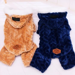 Pet Dog Clothes Winter Warm Fleece Dogs Jumpsuits Pet Clothing for Small Dogs Puppy Cats Hoodies Jacket Chihuahua Yorkshire Coat