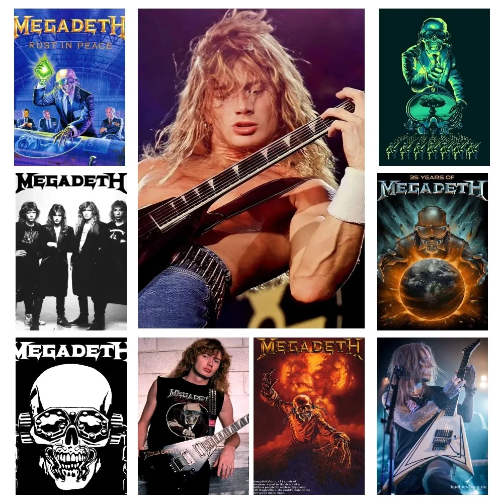 1pc Megadeth Heavy Metal Band Poster Wall Art Home Decor Room Decor Digital Painting Living Room Restaurant Kitchen Art