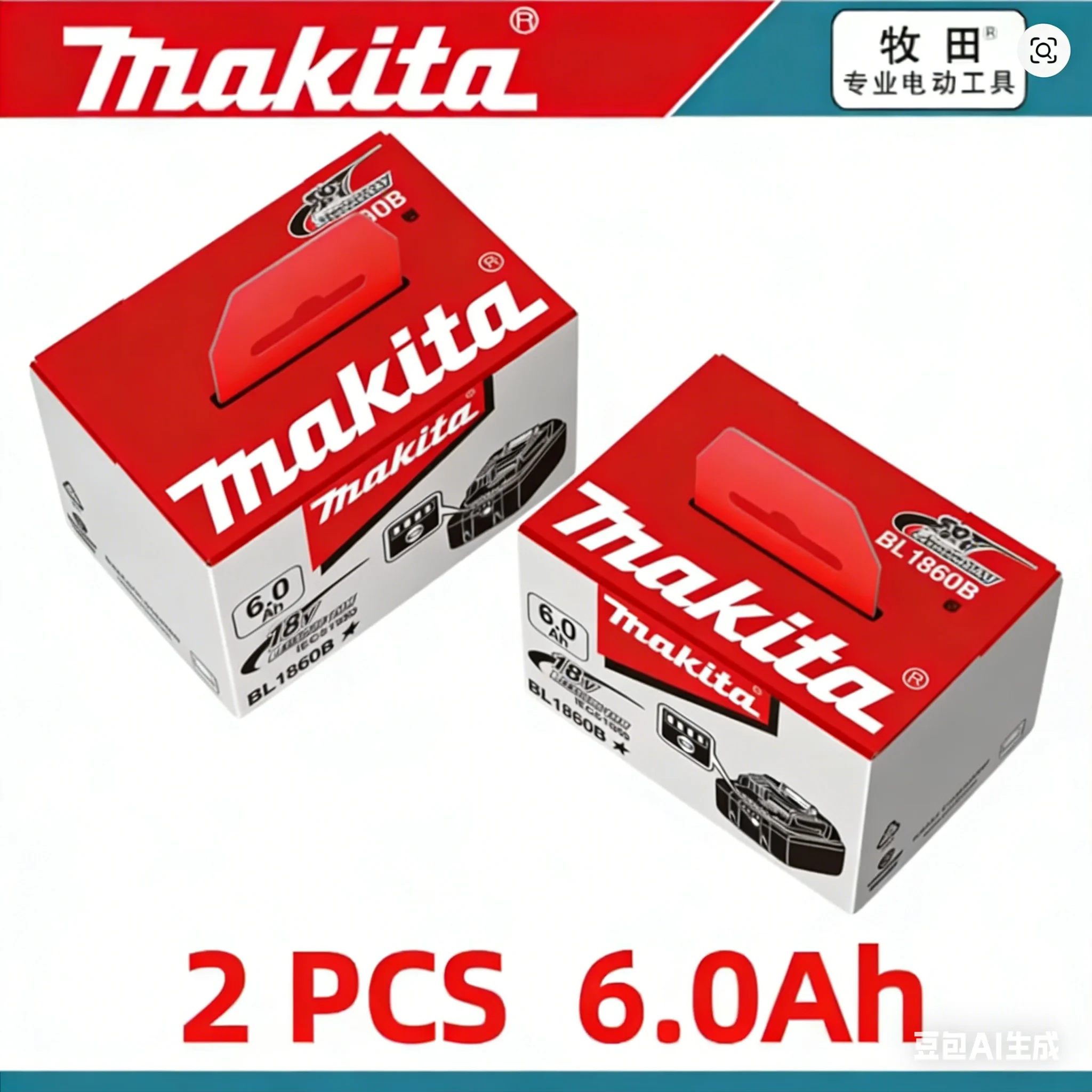 

NEW 6AH makita BL1860 18V Battery Power Tools Li-ion Replacement LXT BL1850 BL1840 for 18V Screwdriver with BMS 18V