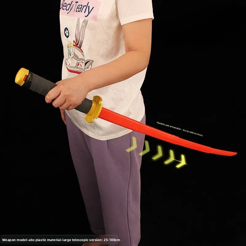プロモーション割引伸縮式プラスチック侍刀カタナアニメ周辺機器武器小道具モデルパーティー用品屋外玩具