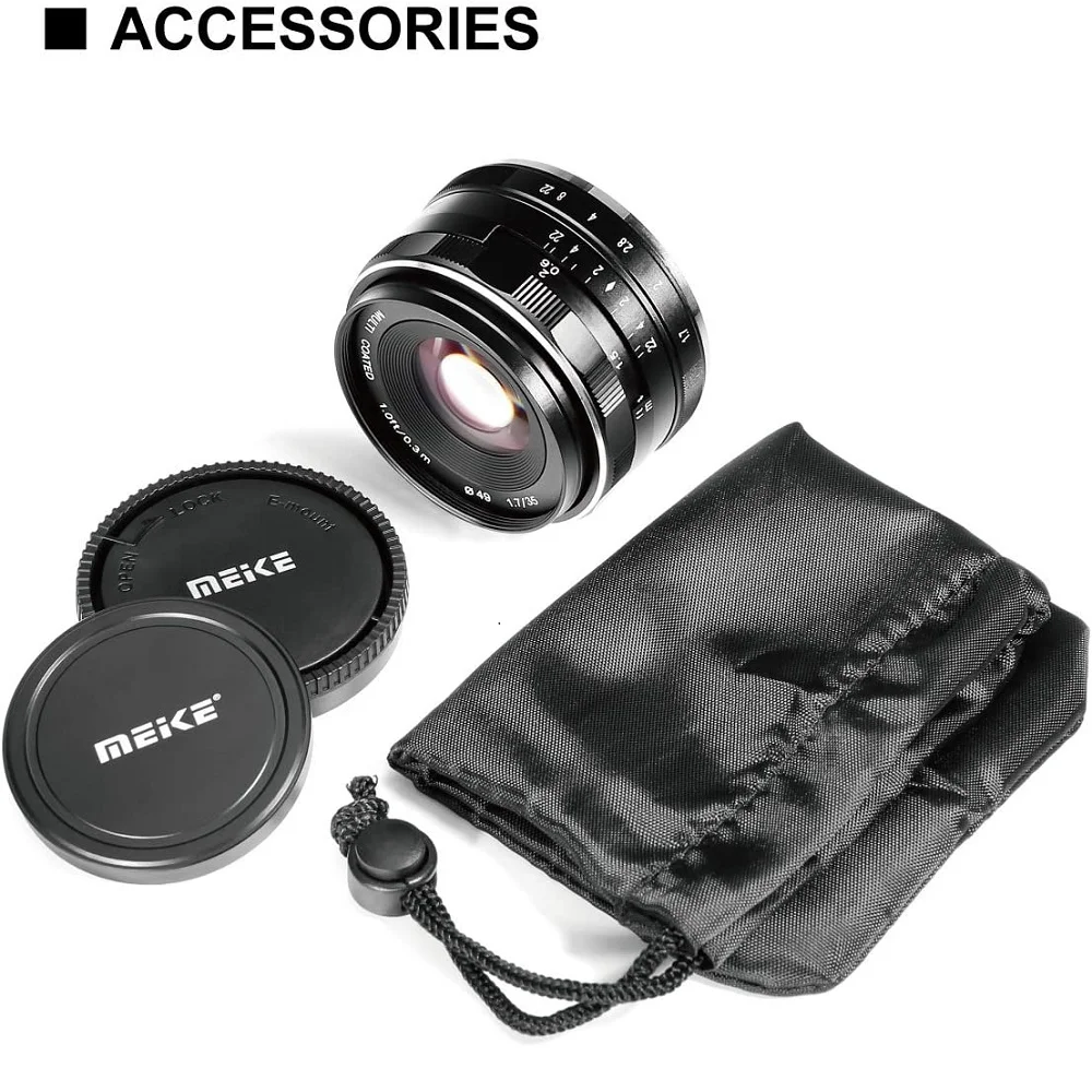 Meike 35mm F1.7 APS-C Large Aperture Manual Prime Lens for Sony E-Mount A6700 ZV-1 ZV-E10 A6600 A6400 A6000 A6100 A6300 NEX-5 A7