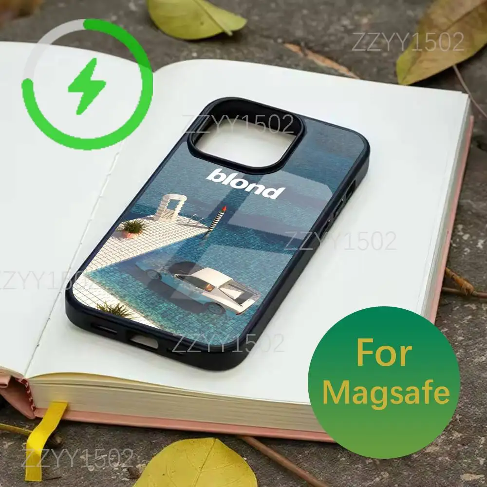 F-Frank – coque de téléphone blonde OceanS, pour iPhone 17,16,15,14,13,12,11,Pro,Max,Plus,Mini,SE4,E, chargement sans fil Magsafe
