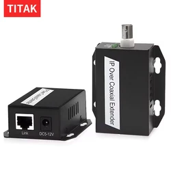 IP Network to Coaxial Extender Transfer from Net Cable Transmission to Coax Line 500M Ethernet Converter for CCTV