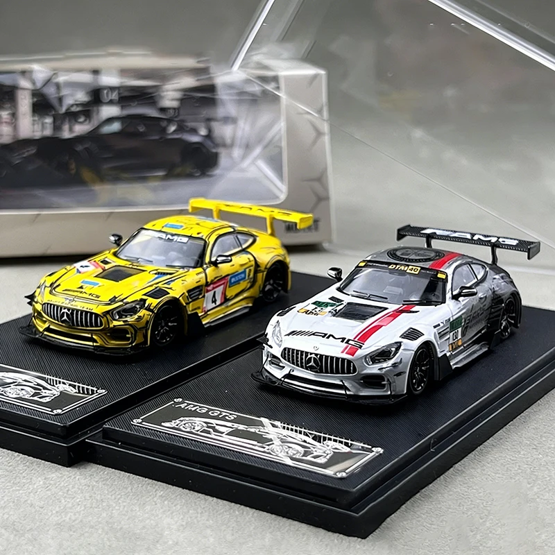 

Машинка RM 1/64 Mercedes-Benz GTS DTM, литая под давлением, коллекционная модель, миниатюрная масштабная модель автомобиля для детей