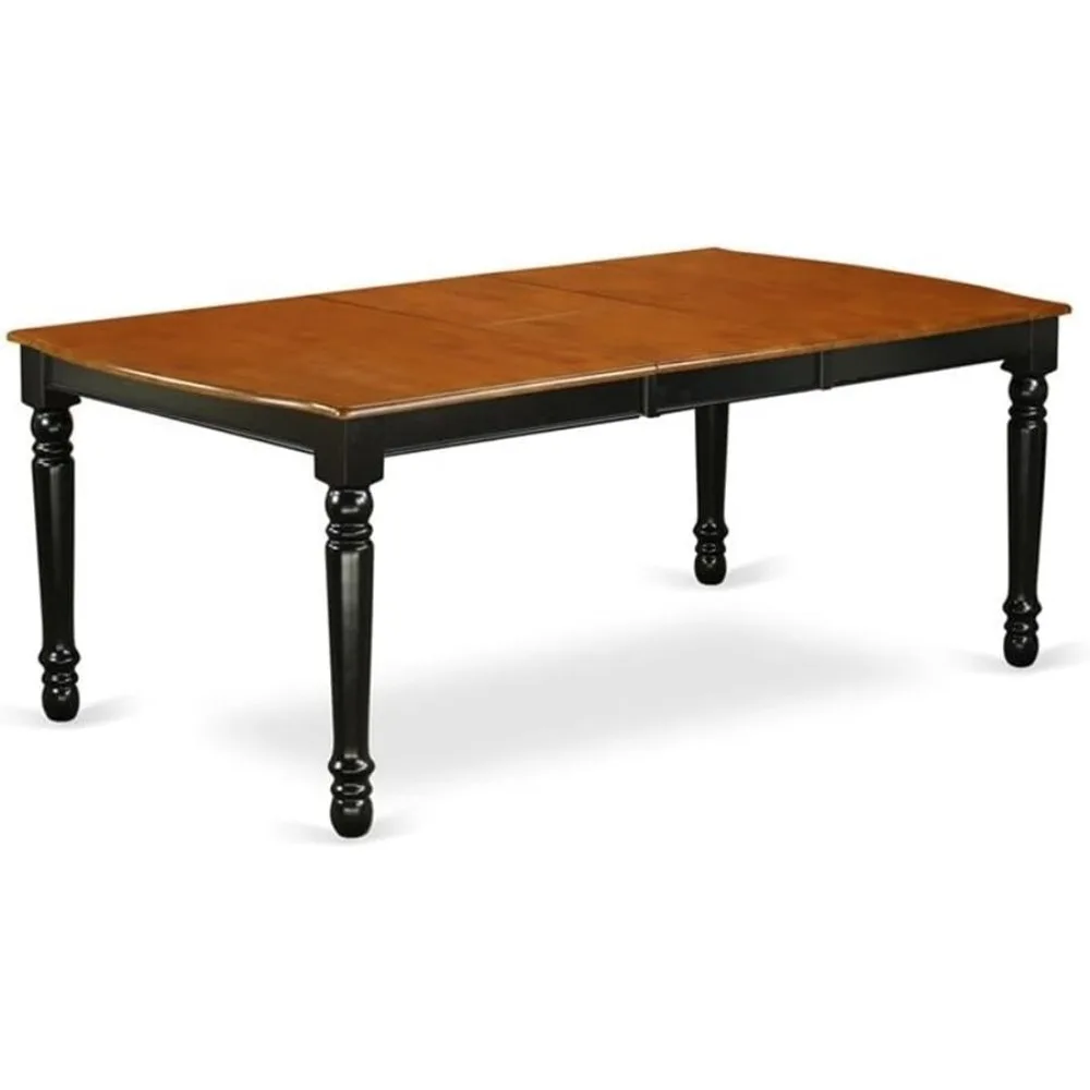 Kitchen Dining Table - a Rectangle Wooden Table Top with Butterfly Leaf & Stylish Legs 42x78 Inch