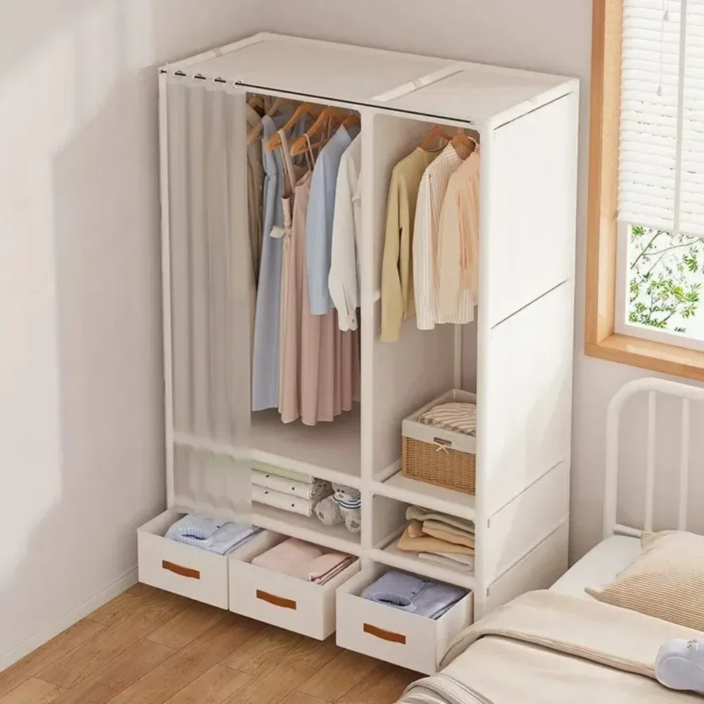 

Wardrobe Household Bedroom Economical Simple Cabinet Dust-proof Storage Rack Simple Assembly Wardrobe Sundries Organizing Shelf