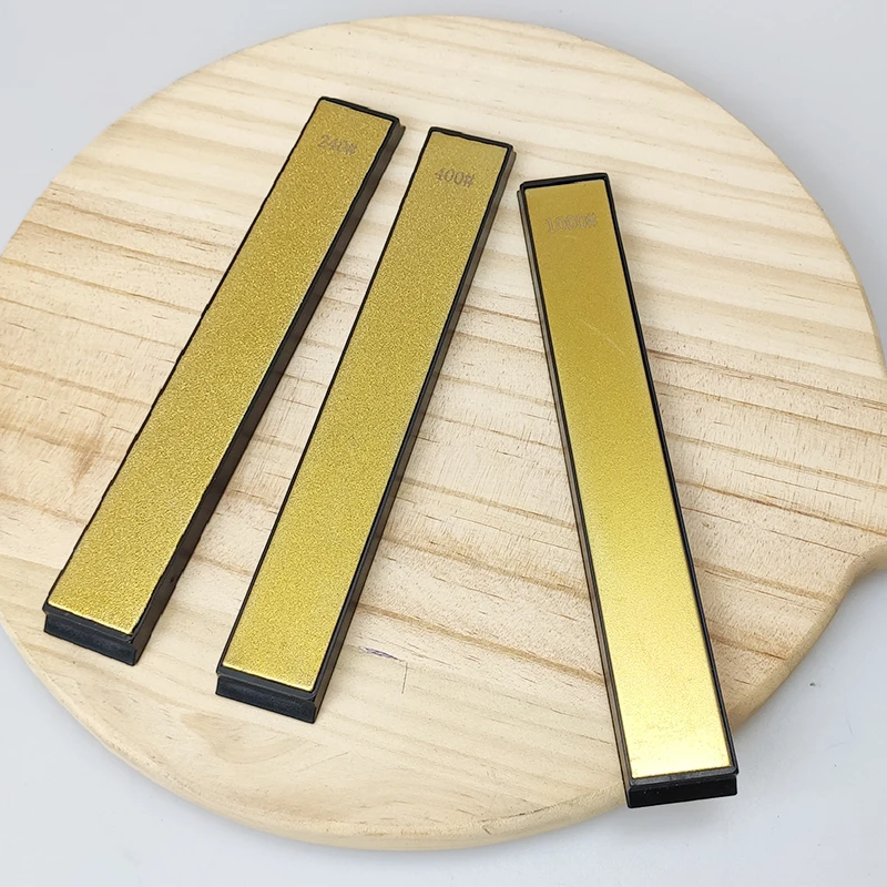 Goldener Diamantstein Messerschärfer Diamant Schleifstein Schleifwerkzeug Schärfen für Messer Bars Schneidkante Korrekturstein