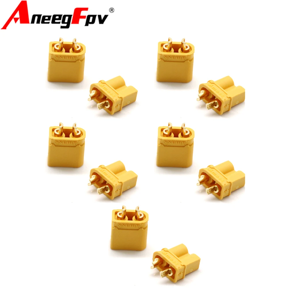 5 زوج Amass XT30U ذكر أنثى رصاصة موصل التوصيل ترقية XT30 ل RC FPV يبو بطارية أجهزة الاستقبال عن بعد