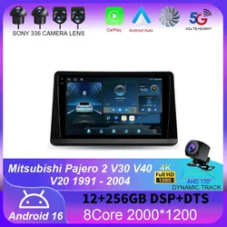 For Mitsubishi Pajero 2 V30 V40 V20 1991 - 2004 GPS Car Radio Navigation Multimedia Video Player Stereo BT Android 16