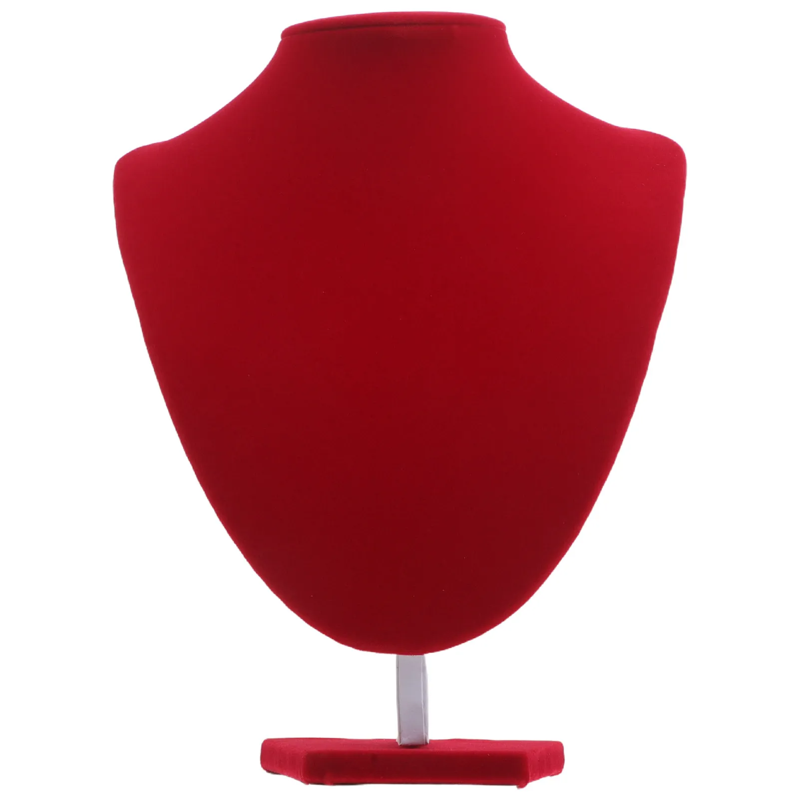 

Red Necklace Display Bust Wedding Jewelry Stand Pendant Chain Holder Organizer Mannequin Photography Boutique Retail Shop