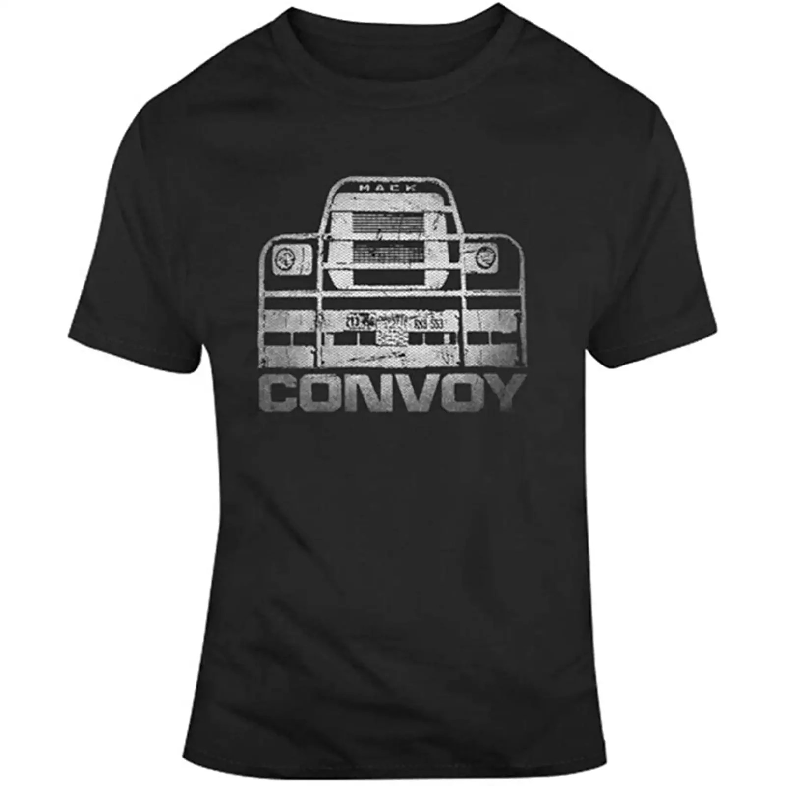 Convoy Rd Trucking Trucker Movie Fan T Shirt Men's Black vintage Washed Breathable Unisex Comfortable Versatile Stretched