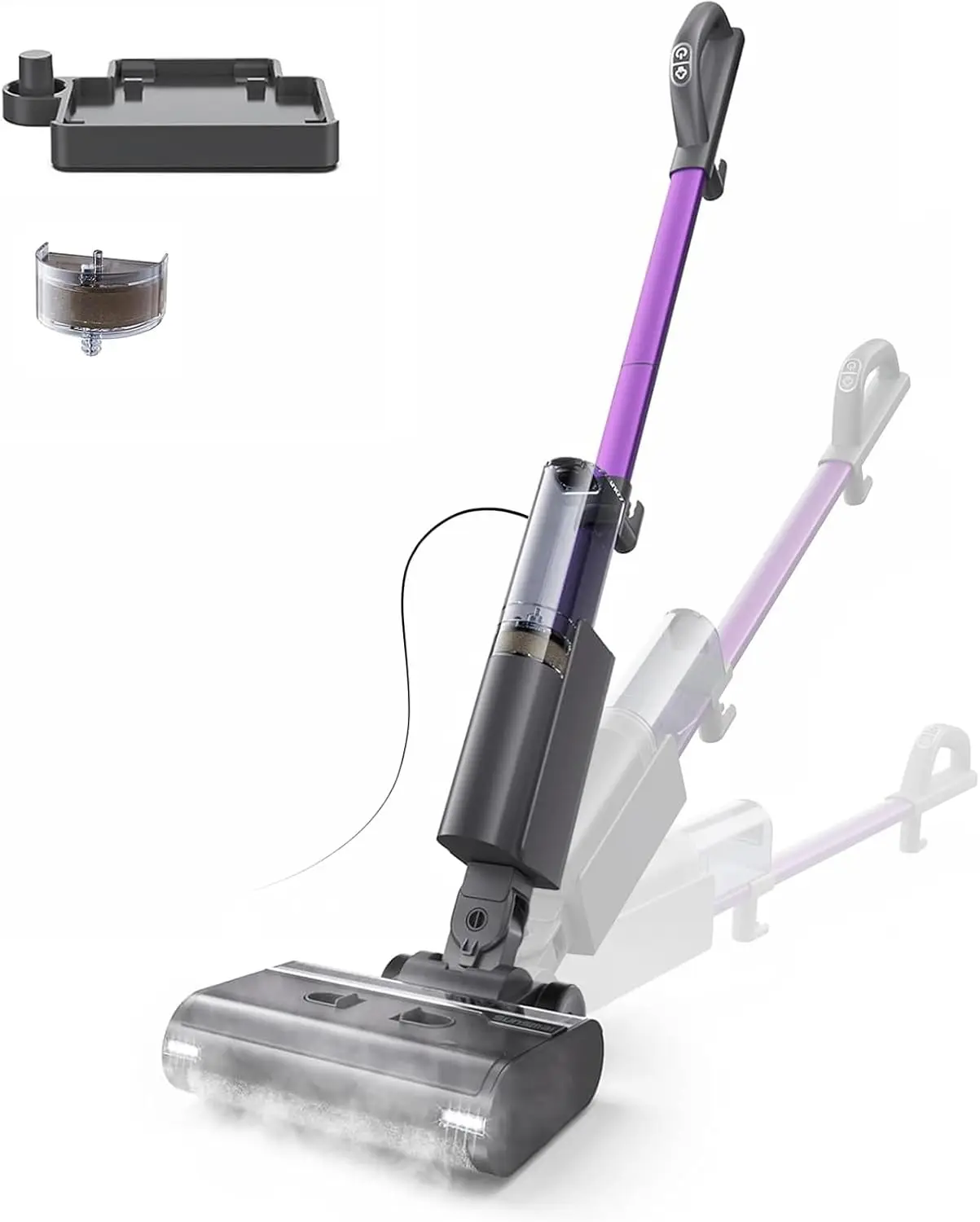 Steam Mop for Floor Cleaning, Lightweight 4-in-1 Steam Cleaner | Fast Heating & Self-Cleaning, Electric Mop for Home with 19.6ft