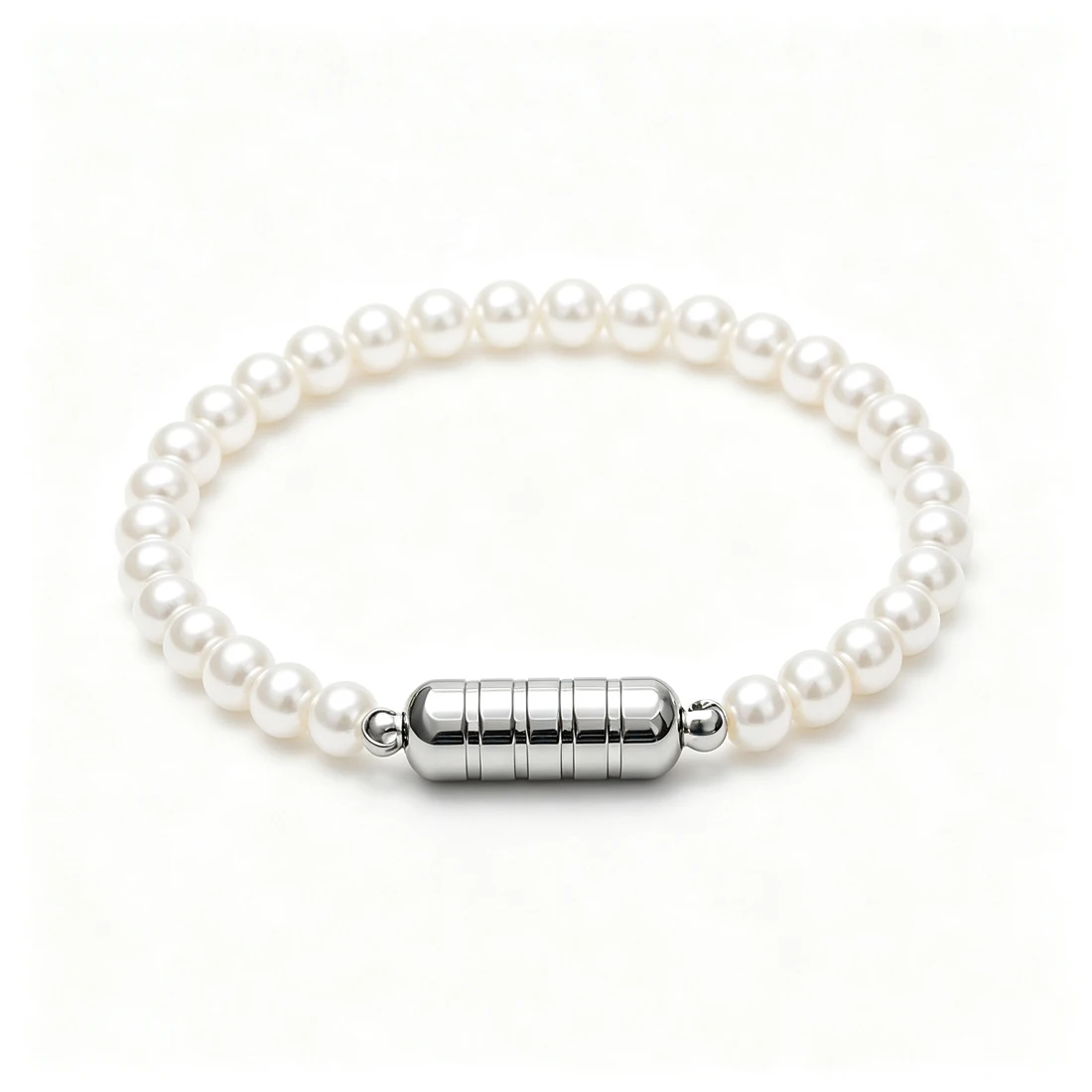 5/10Pcs Stainless Steel Grooved Cylinder Magnetic Clasps With Loops Strong Magnet Connector For Pearl Bracelet Necklace Jewelry view 5