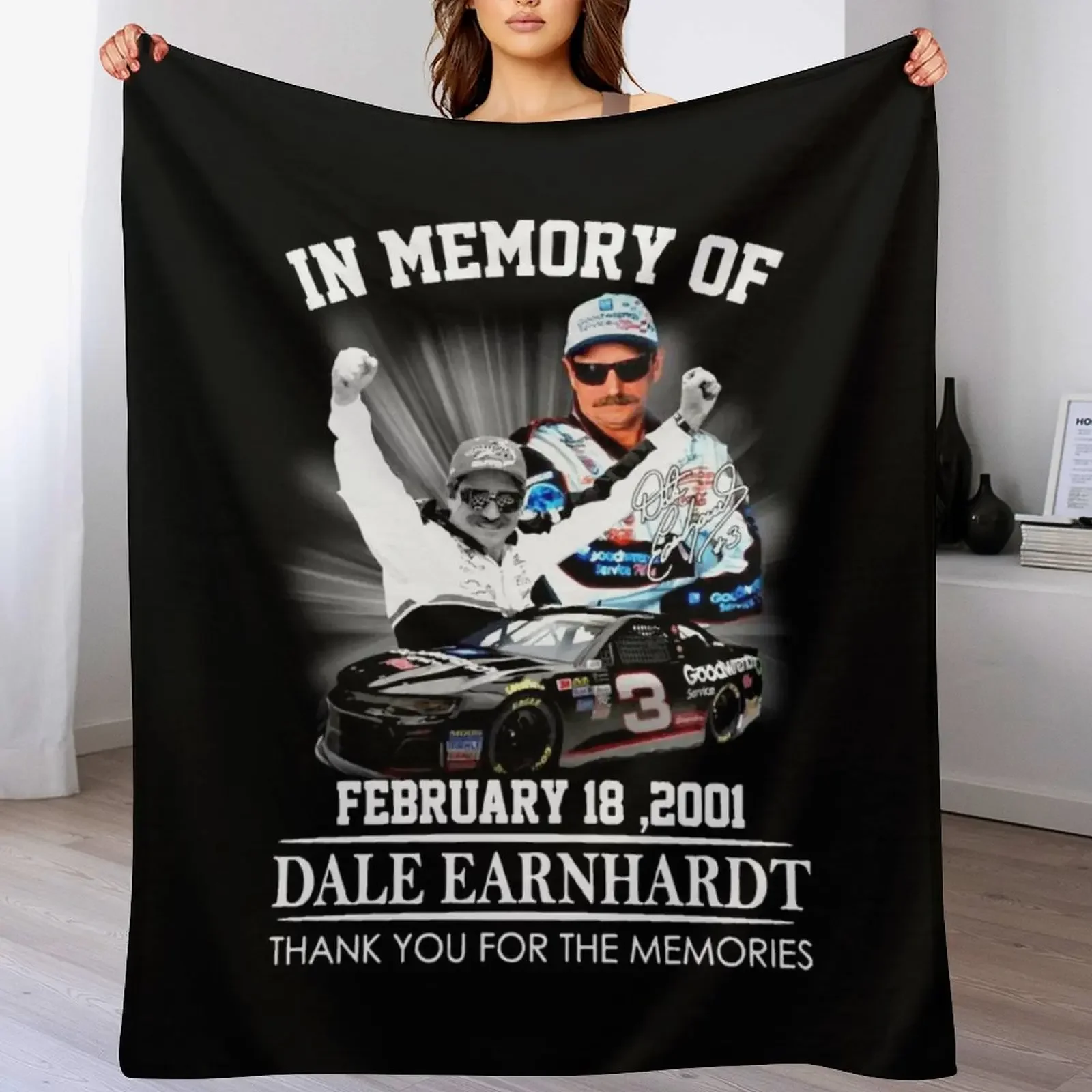 

New In Memory Of Dale Earnhardt Throw Blanket anime Sleeping Bag Winter beds Furry Blankets