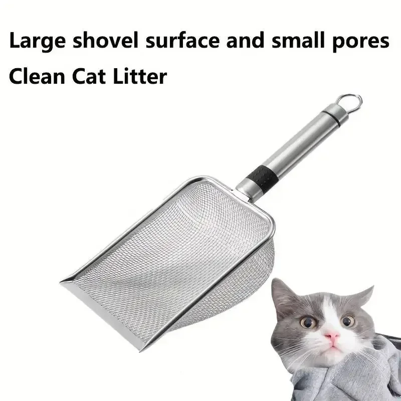 Cat Litter Shovel Pet Cleaning Tool Metal Aluminum Alloy Stainless Steel Durable Handle Pet Shovel Litter for Cats Supplies Sand